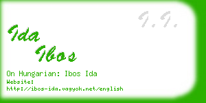 ida ibos business card